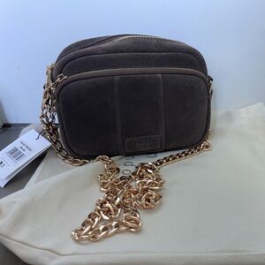 London Pom Pom Suede crossbody